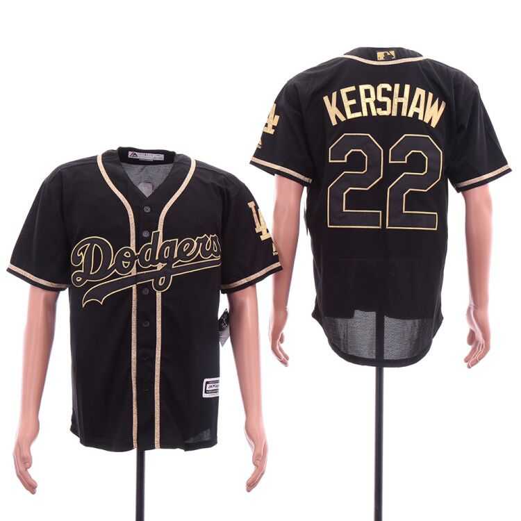 Dodgers 22 Clayton Kershaw Black Gold Cool Base Jersey Sguo,We sell and wholesale Dodgers 22 Clayton Kershaw Black Gold Cool Base Jersey Sguo on line form chian!
